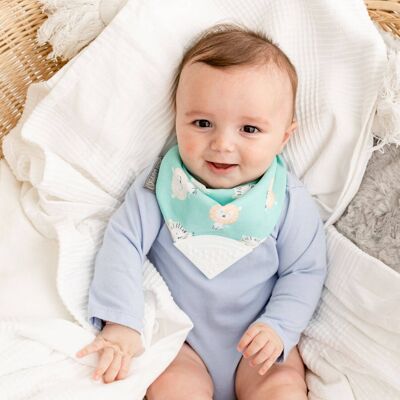 Neckerchew Teething Muslin Dribble Bib - Lovable Lion