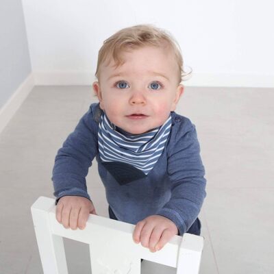 Neckerchew Teething Dribble Bib - Preppy Stripes