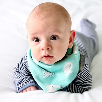 Neckerbib Dribble Bib Muslin Set - Lion & Pear