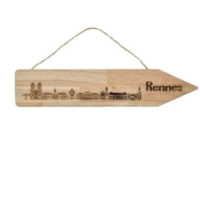 Letrero de madera Rennes
