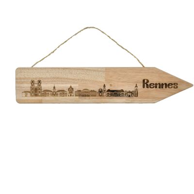 Letrero de madera Rennes