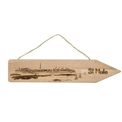 Letrero de madera St Malo