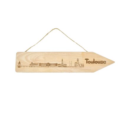 Letrero de madera Toulouse