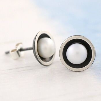 Boucles d'Oreilles Perles Noires 4