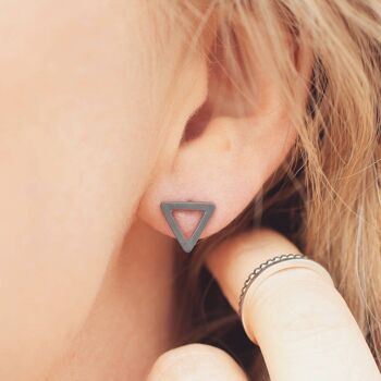 Boucles d'oreilles triangle - Clous géométriques 1