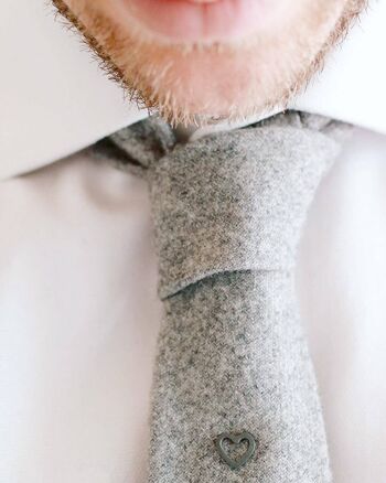 Épingle à cravate coeur géométrique - Épingle à cravate mariage pour marié 3