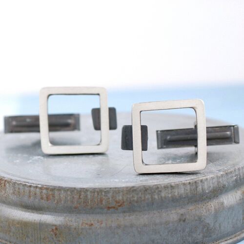 Geometric Cufflinks. Square Frame cufflinks