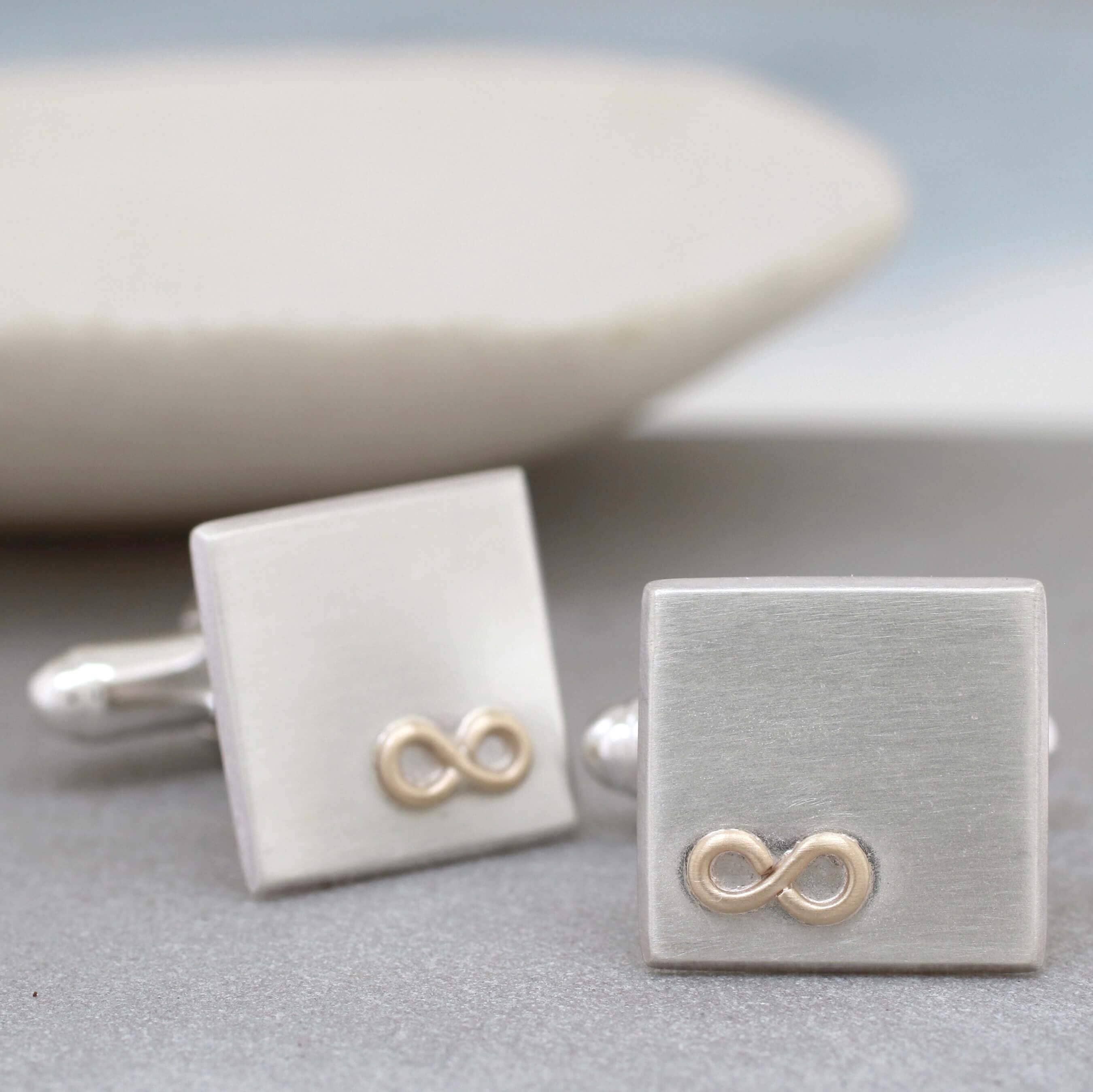 Boutons De Manchette Caducée Médical Argent Sterling 925 Fait Main - Neuf Avec étiquettes