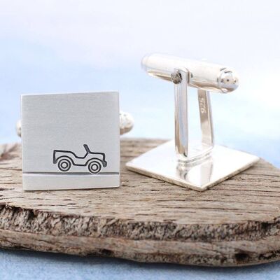Sterling Silver Car Cufflinks. Gift For Dad
