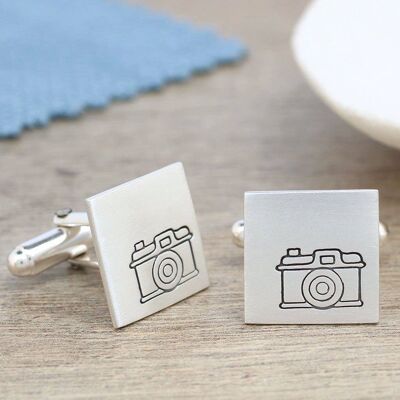 Camera Cufflinks. Thank You Gift For Photographer