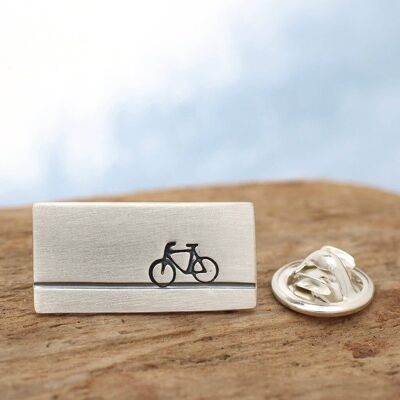 Sterling Silver Bike Tie Pin