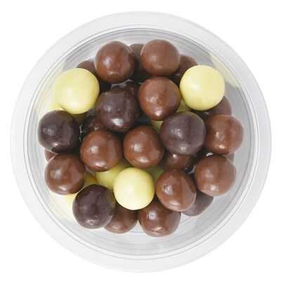 Mixed chocolate hazelnuts - 200g tray