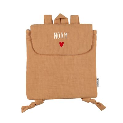 CAMEL COTTON GAUZE BACKPACK