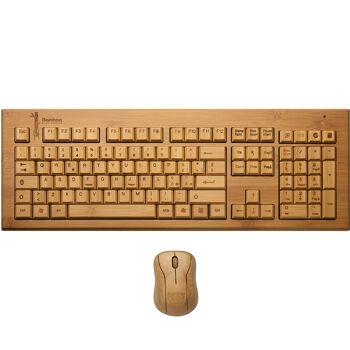 [IT] Clavier et souris sans fil en bambou IT QWERTY 1