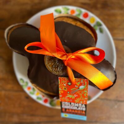 Colombe orange et chocolat