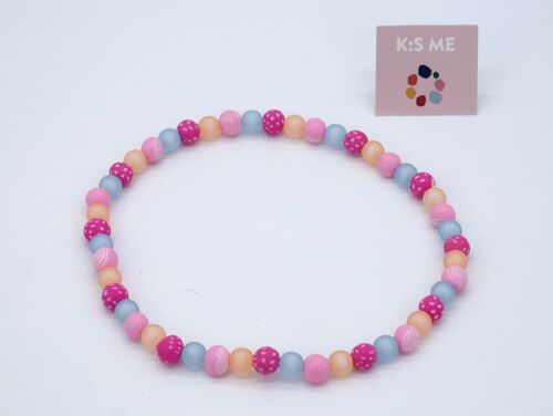 Kette Fimo frosted pink