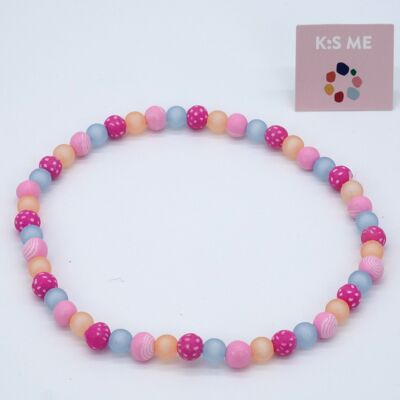 Kette Fimo frosted pink