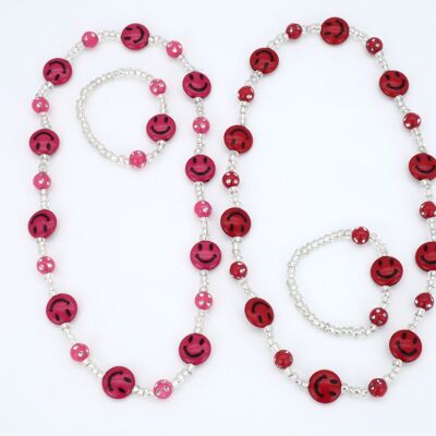 Set Necklace+Bracelet Smiley