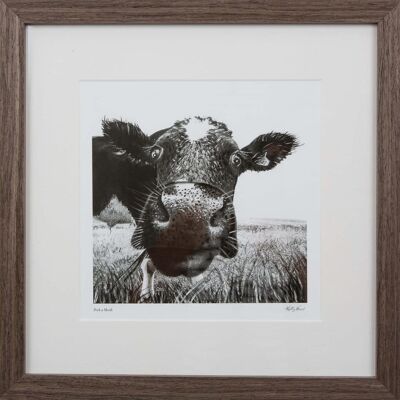 FRAMED Limited Edition Stampa THE BORN MUCKY COLLECTION - Peek a Moo