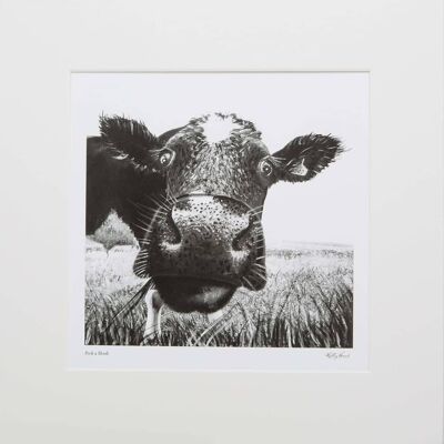 MOUNTED Limited Edition Print THE BORN MUCKY COLLECTION - Peek a Moo