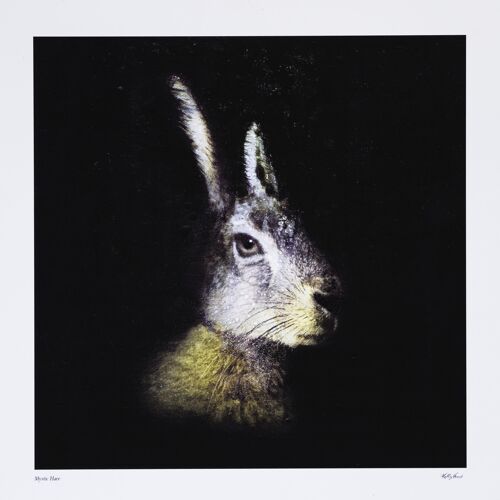 MOUNTED Limited Edition Print THE BORN WILD COLLECTION - MYSTIC HARE