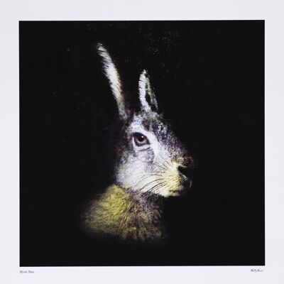 MOUNTED Limited Edition Print THE BORN WILD COLLECTION - MYSTIC HARE