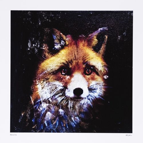 MOUNTED Limited Edition Print THE BORN WILD COLLECTION - MYSTIC FOX