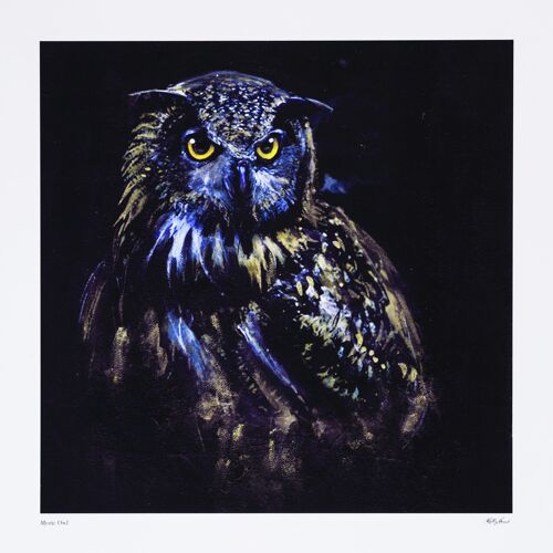 MOUNTED Limited Edition Print THE BORN WILD COLLECTION - MYSTIC OWL