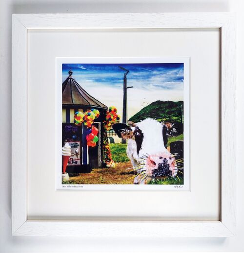 FRAMED Limited Edition Print THE BORN MUCKY COLLECTION - Moo Selfie on Bray Prom
