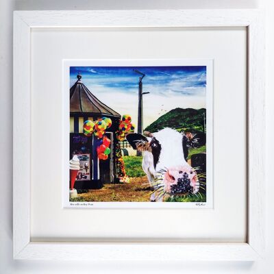 FRAMED Limited Edition Print THE BORN MUCKY COLLECTION - Moo Selfie on Bray Prom