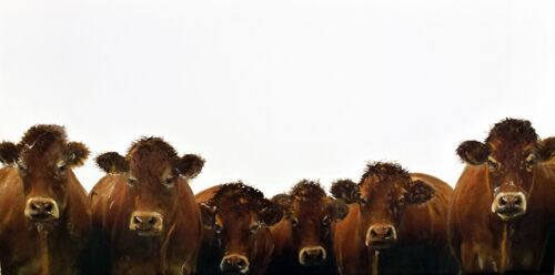 HOW now Brown Cows- Original Framed Art