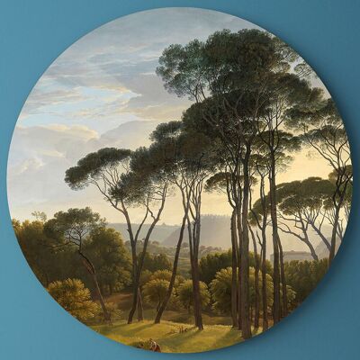 Italiaans Landschap met Parasoldennen - Rijksmuseum -⌀ 100cm
