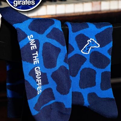 Calzini blu giraffa