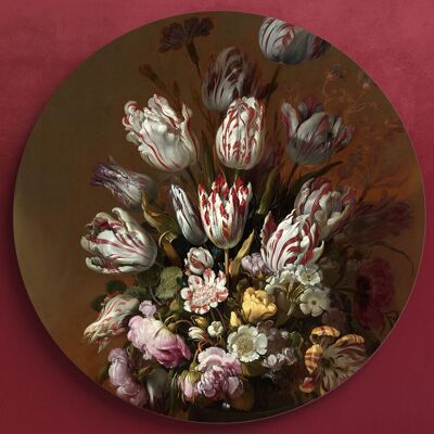 Stilleven met bloemen van Bollongier - Rijkmuseum -⌀ 40cm