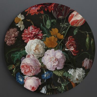 Stilleven met Bloemen van Jan Davidsz de Heem - Rijksmuseum -⌀ 40cm