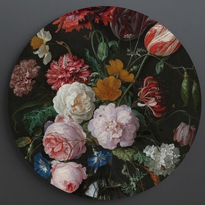 Stilleven met Bloemen van Jan Davidsz de Heem - Rijksmuseum -⌀ 120cm