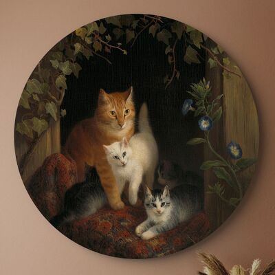 Cat with Kittens - Rijksmuseum -⌀ 40cm
