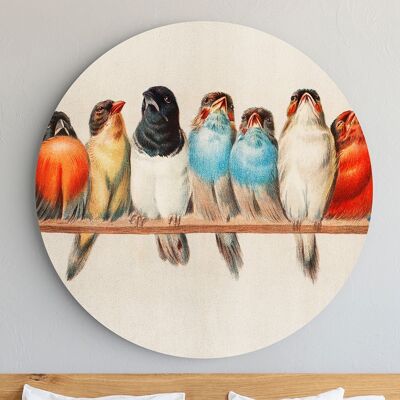 A Perch of Birds - Hector Giacomelli -⌀ 40cm