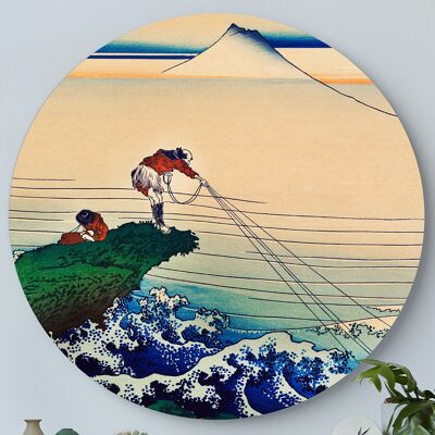 Vlieger bij Honganji Tempel - Katsushika Hokusai -⌀ 100cm