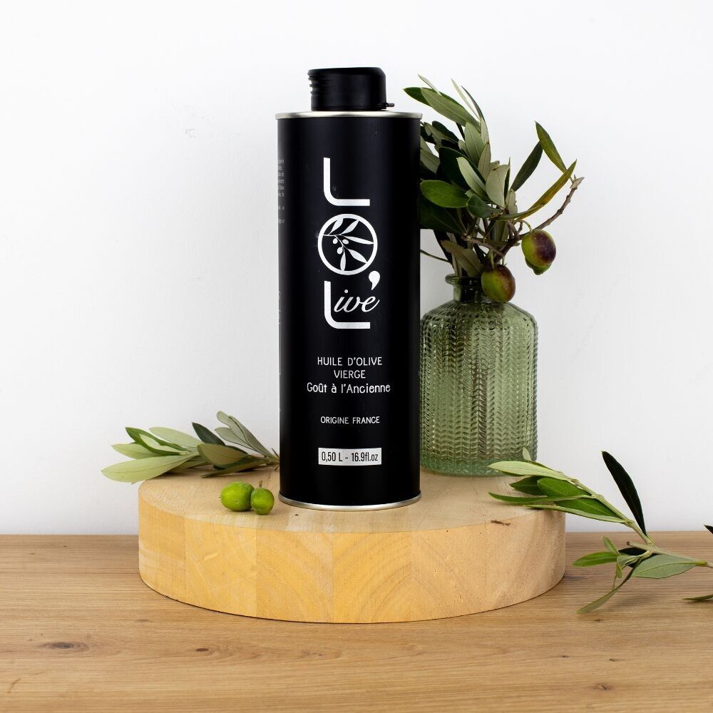 Olio d'oliva "vecchio" - Fruttato Nero Vergine 0.50L - Picholine - Francia / Provenza