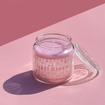 Bacana Candle - XXL Vela Perfumada en Vaso - Vela Aromática en Frasco de Vidrio con Tapa - Vela Original para Regalo - 560 gramos - ± 100 Horas de Combustión - Flor de Cerezo