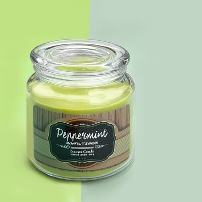 Bacana Candle - XXL Vela Perfumada en Vaso - Vela Aromática en Frasco de Vidrio con Tapa - Vela Original para Regalo - 560 gramos - ± 100 Horas de Combustión - Menta Fresca