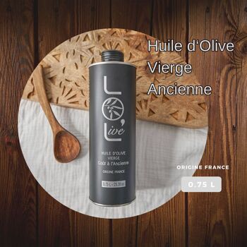 Huile d'olive à l'Ancienne - Fruité Noir Vierge 0.75L - Picholine - France / Provence 1