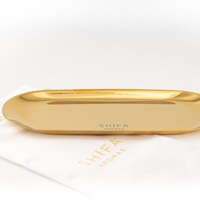 Luxus-Display-Tablett | Gold - 18x8cm