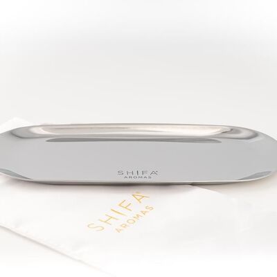 Luxus-Display-Tablett | Silber - 23x9cm