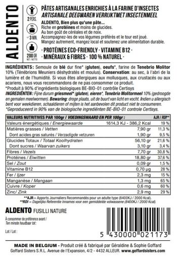 ALDENTO pâtes source de protéines -  Fusilli au Naturel -  200gr 6