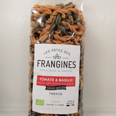 Pâtes FRANGINES Tomate & Basilic - Trecce bicolore - 350gr