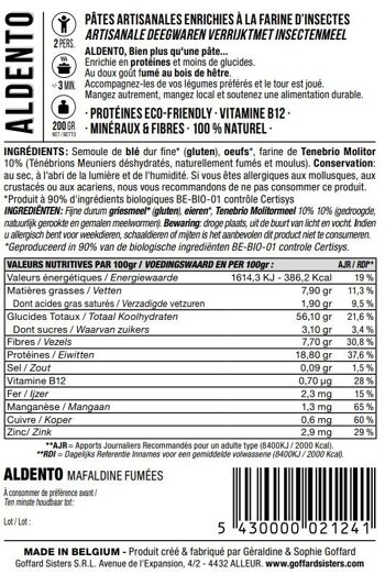 ALDENTO pâtes source de protéines -  Mafaldine Fumées -  200gr 7