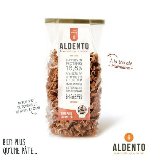 ALDENTO pâtes source de protéines -  Mafaldine Tomate -  200gr