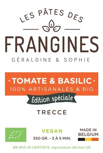 VRAC Pâtes FRANGINES Tomate & Basilic - Trecce bicolore -  3Kg 5